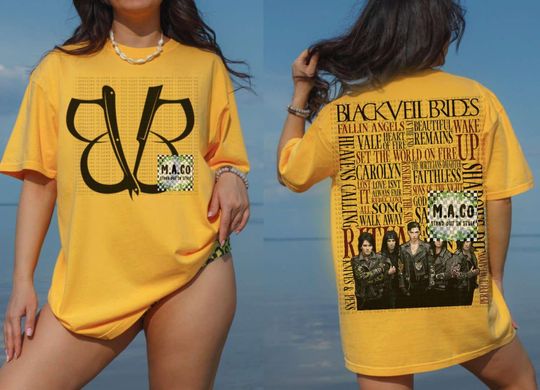 BVB tshirt Black Veil Brides Song title tshirt merch