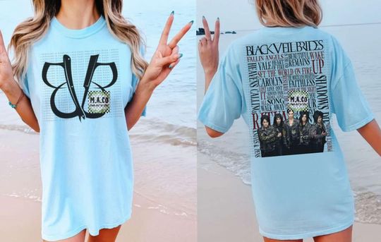 BVB tshirt Black Veil Brides Song title tshirt merch
