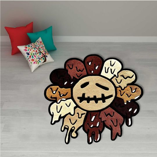 Travis x Murakami Rug: Cactus Jack Flower Design