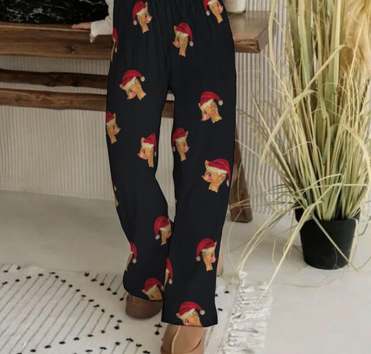Christmas Fawn Pattern Women's Pajama Pants