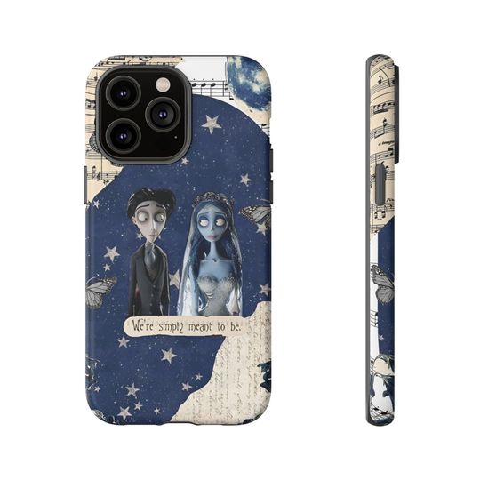 Corpse Bride Design Phone Case, Gothic Skull Cover
