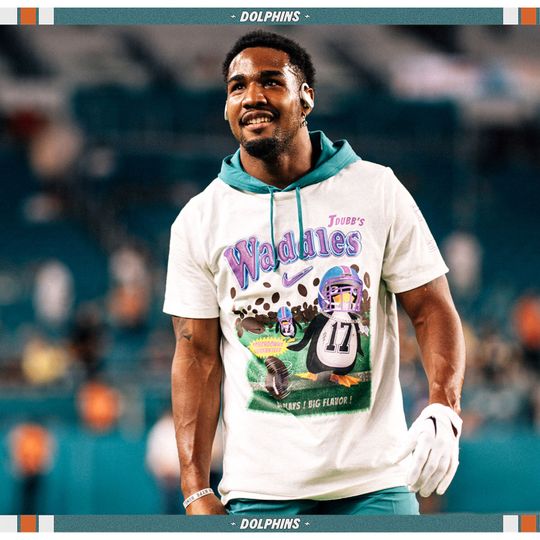 Jaylen Waddle Jdubbs Waddles Shirt, Vintage 90s Jdubbs Waddles Shirt, Jaylen Waddle Shirt, Jaylen Waddle Player Dolphins Football Shirt