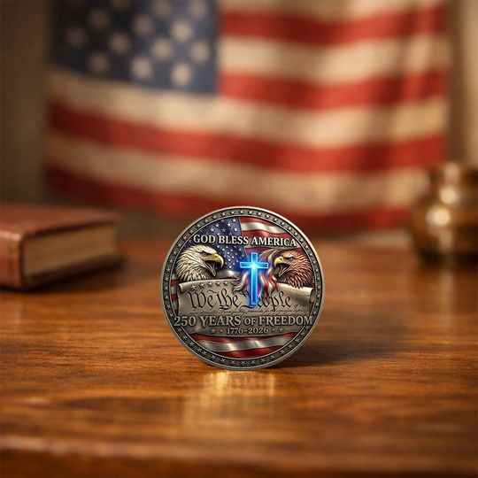 USA 250th Anniversary Coin, 1776 2026 Commemorative Coin, American Freedom 2026,Patriotic Eagle Gift, Independence Celebration Gift