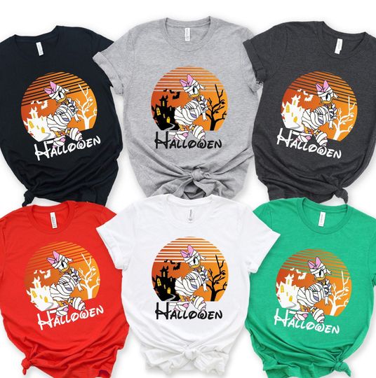 Custom Cute Daisy Halloween Shirt,Halloween Matching Shirt,Disney Mickey and Friends Characters ,Disney Halloween Mummy Tee,Personalized Tee
