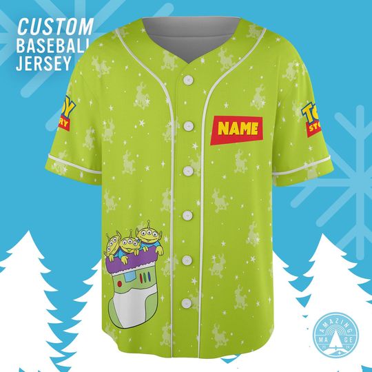 Custom The Aliens Toy Story Christmas Baseball Jersey, Disney Xmas Shirt, Pixar Toy Story Birthday, Woody Buzz Lightyear Slinky Dog