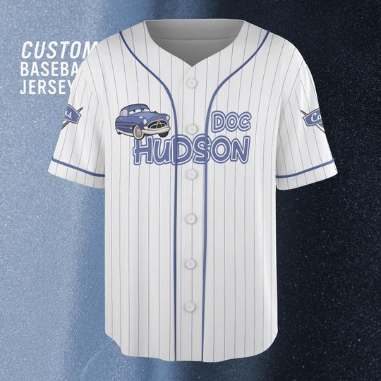 Customize Disney Doc Hudson Cars Baseball Jersey, Disney Cars Movie Shirt, Doc Hudson Cars Disney Trip Shirt.