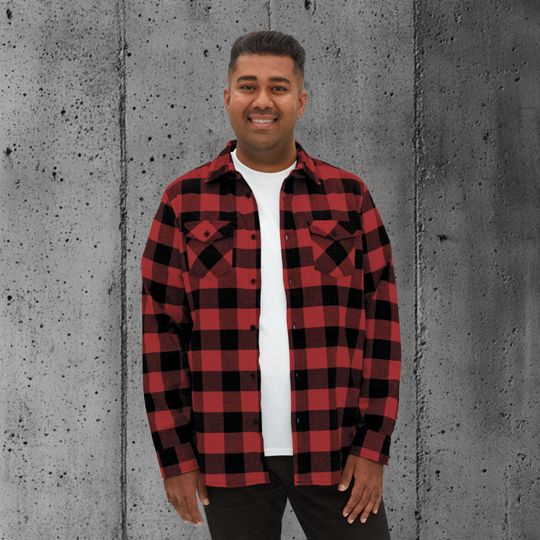 Lumberjack Flannel Shirt with Timber Time Graphic - Rustic Outdoor Apparel for Camping, Woodworkers, and Nature Lovers, Cozy Flannel
