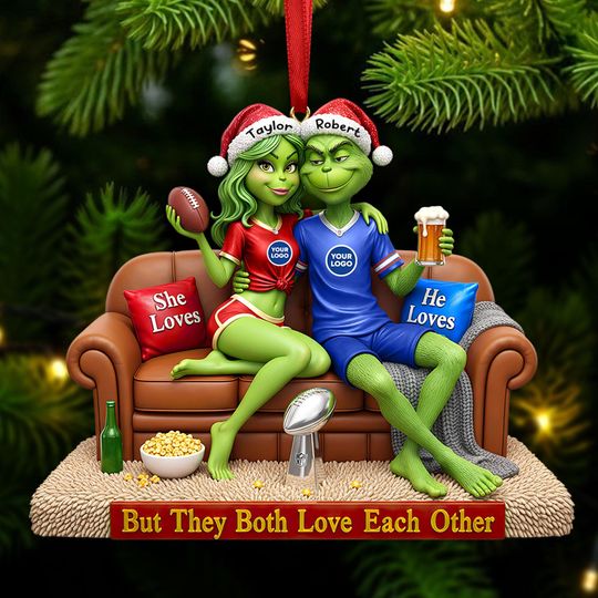 Funny Personalized Football Christmas Ornament  Acrylic Holiday Decor