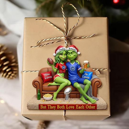 Funny Personalized Football Christmas Ornament  Acrylic Holiday Decor