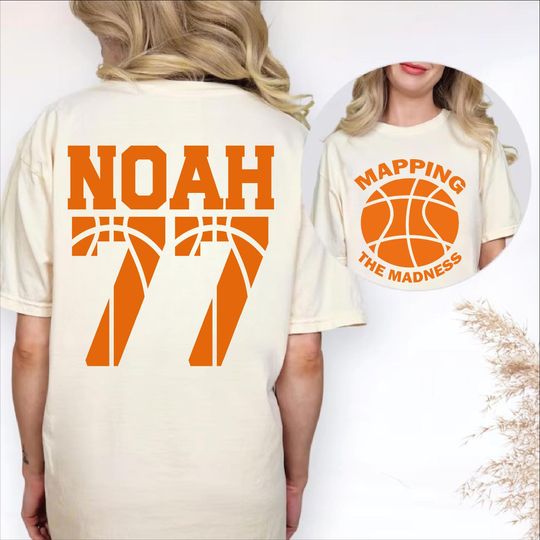 Mapping The Madness Shirt, Basketball Bracket Tee, Custom Name Number, Tournament