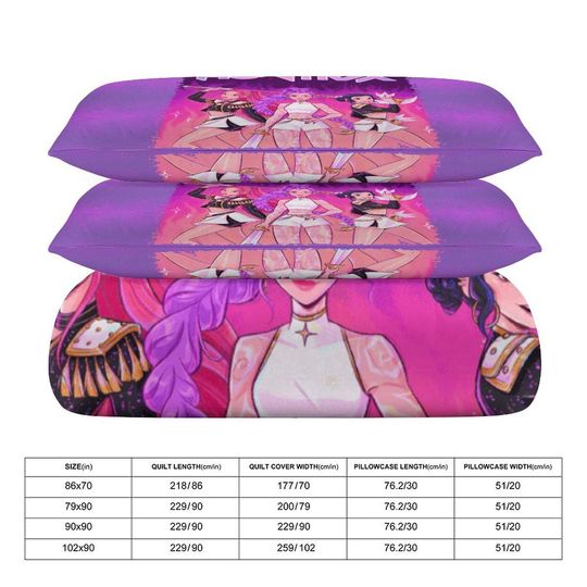 KPOP Demon Hunters 3-Piece Bedding Set- Huntrix