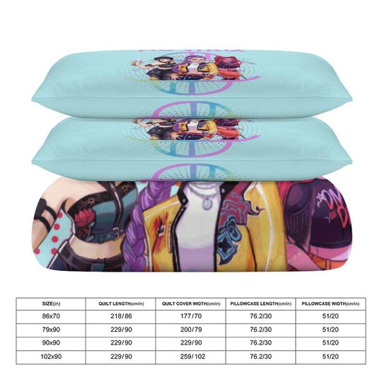 Huntrix KPOP Demon Hunters Bedding Set