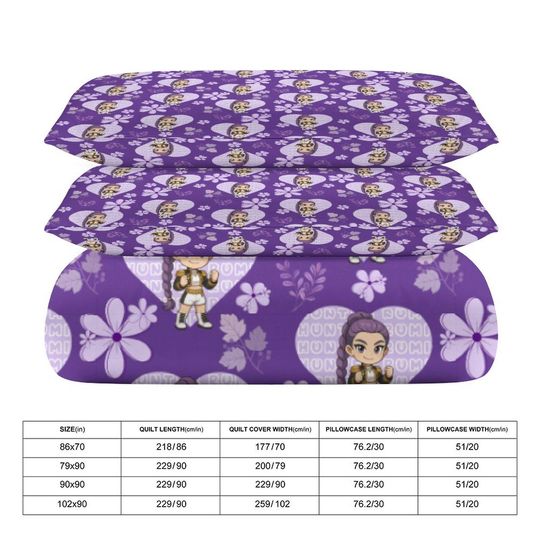 Rumi KPOP Demon Hunters  3-Piece Bedding Set