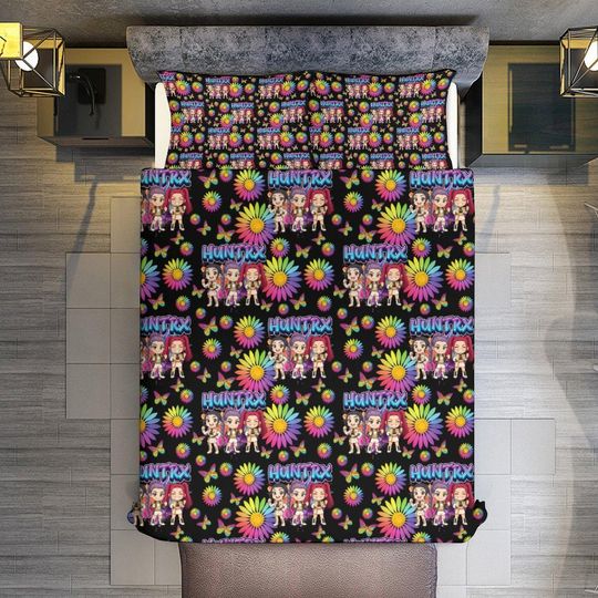 Huntrix KPOP Demon Hunters 3-Piece Bedding Set