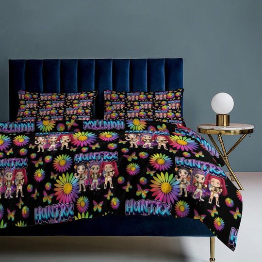 Huntrix KPOP Demon Hunters 3-Piece Bedding Set