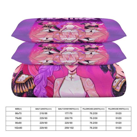 KPOP Demon Hunters 3-Piece Bedding Set- Huntrix