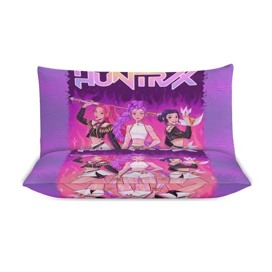 KPOP Demon Hunters 3-Piece Bedding Set- Huntrix