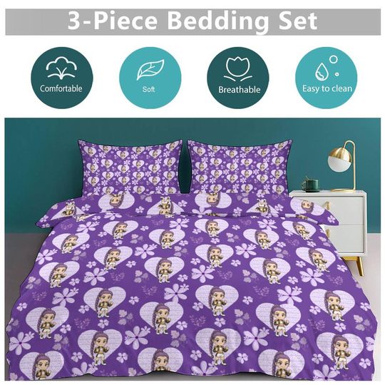 Rumi KPOP Demon Hunters  3-Piece Bedding Set