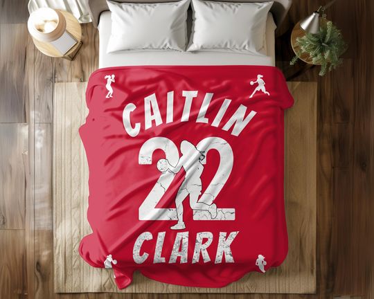 Caitlin Clark #22 Plush Velveteen Blanket