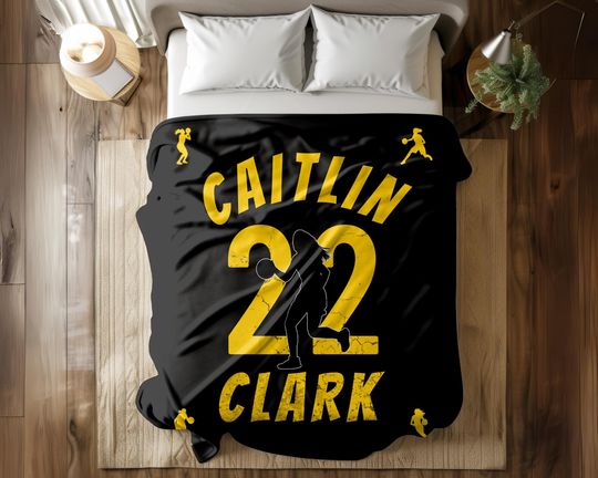 Caitlin Clark #22 Plush Velveteen Blanket