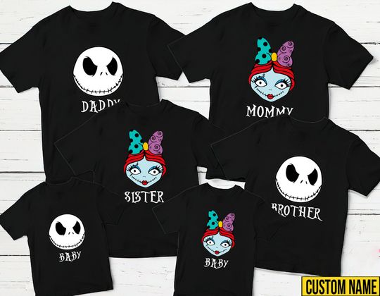 Personalized Nightmare Before Christmas, Family Shirts Disney Family Shirts