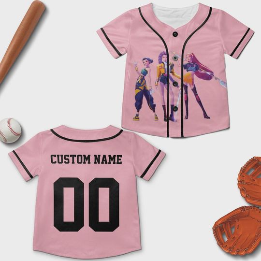 Personalized Huntrix Jersey, Kpop Demon Hunters Crop top Baseball Jersey