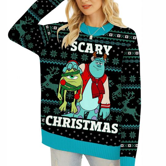 Monsters University Ugly Christmas Sweater, Monsters Inc Christmas Sweater