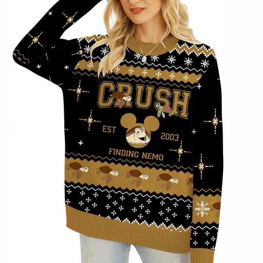 Crush Finding Nemo Ugly Sweater, Disneyland Finding Nemo Characters Christmas Shirt