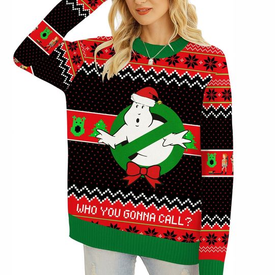 Ghostbusters Ugly Christmas Sweater, Ghostbusters Christmas Sweatshirt