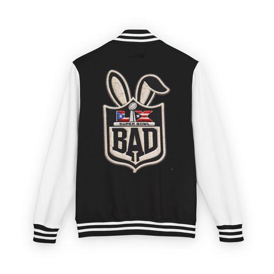 Printed Benito Super Bowl 94  Jacket 'BAD' Bunny Logo Varsity Jacket