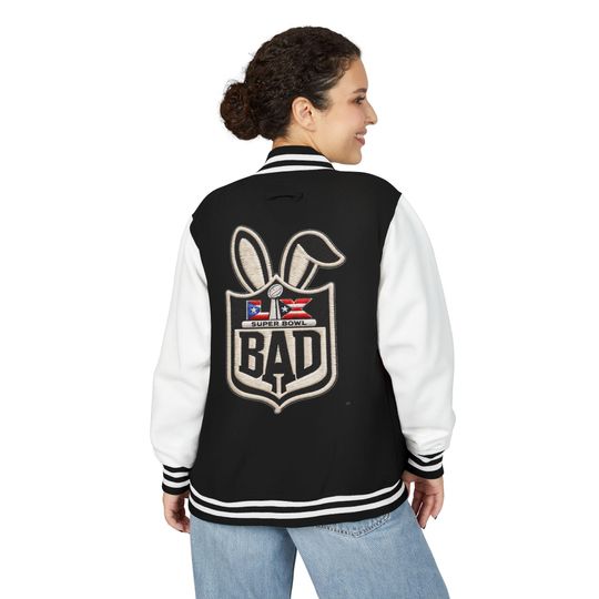 Printed Benito Super Bowl 94  Jacket 'BAD' Bunny Logo Varsity Jacket