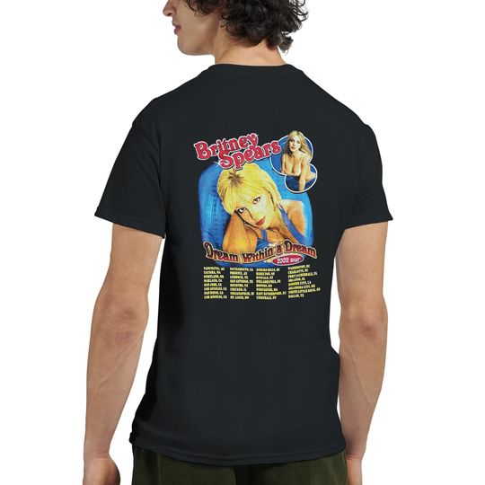 Britney Spears 2002 Vintage Double Sided Tour T-Shirt