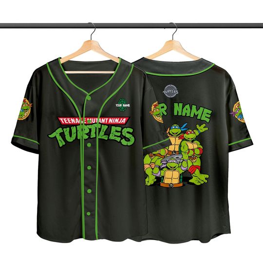 Custom Ninja Turtles Baseball Jersey Polyester TMNT Shirt