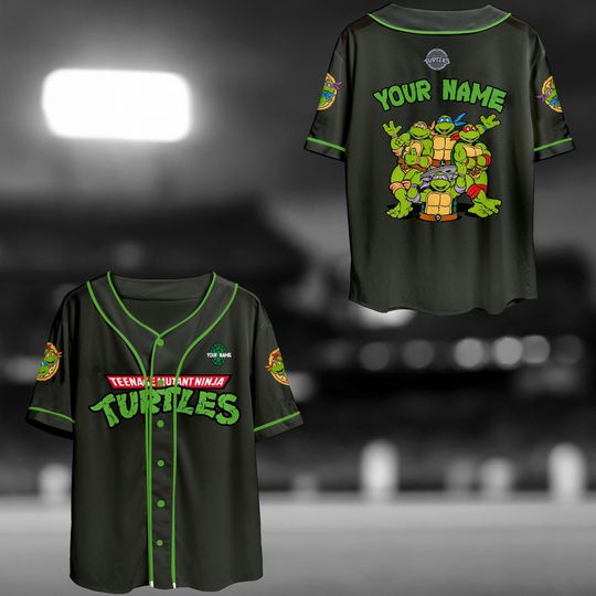 Custom Ninja Turtles Baseball Jersey Polyester TMNT Shirt
