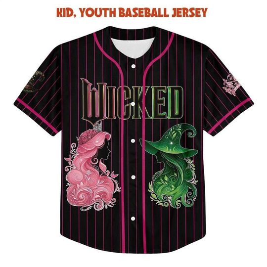 Custom Wicked Baseball Jersey Elphaba and Glinda Shirt