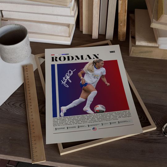 Trinity Rodman Poster, USWNT Soccer Wall Art