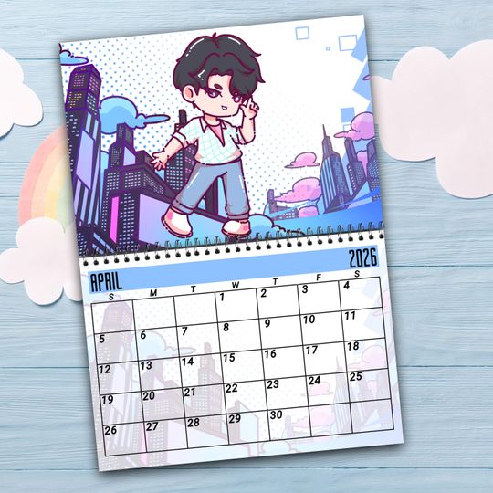 K-Pop Demon Hunters Hand drawn Characters Desktop Calendar