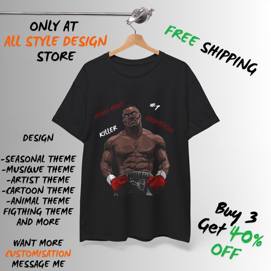Iron Mike Tyson #1 Killer Champion T-Shirt - Boxing Legend Graphic Tee