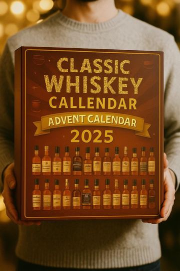 Classic Whiskey Advent Calendar 2025  Musical Keepsake, Christmas Countdown Decor, Whiskey Advent Calendar, Whiskey Advent Calendar 2025