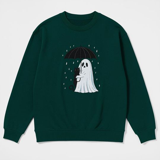 Embroidered Sweatshirt Halloween Fall Crewneck Pumpkin Autumn Sweatshirt