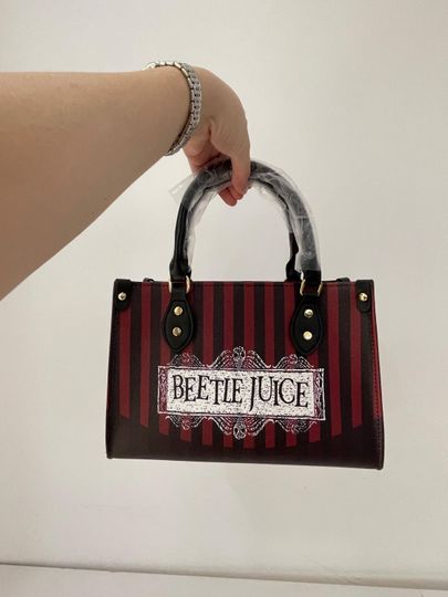 Beetlejuice Women Handbag Version With Shoulder Strap Leather Bag
