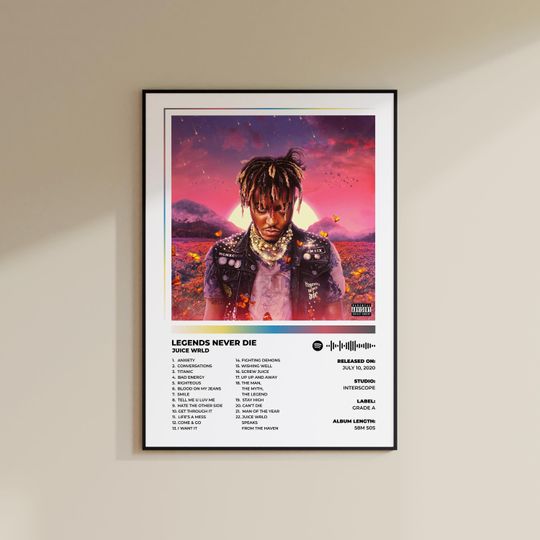 Juice WRLD - Legends Never Die Album Cover Poster