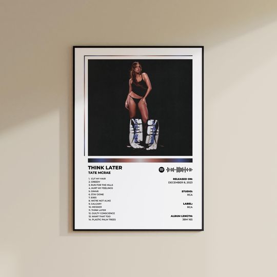 Tate McRae Think Later Album Cover Poster