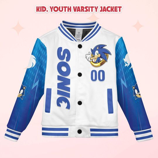 Personalized Sonic the Hedgehog Varsity Jacket