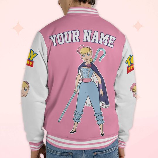 Custom Bo Peep Varsity Jacket, Personalized Toy Story Baseball Jacket