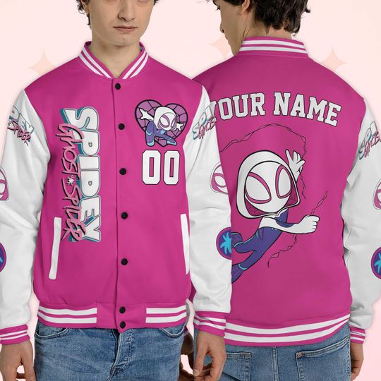 Personalized Ghost-Spider Varsity Jacket