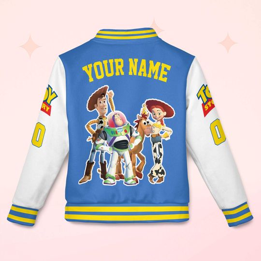 Custom Toy Story Varsity Jacket, Personalized Disney Pixar Baseball Jacket