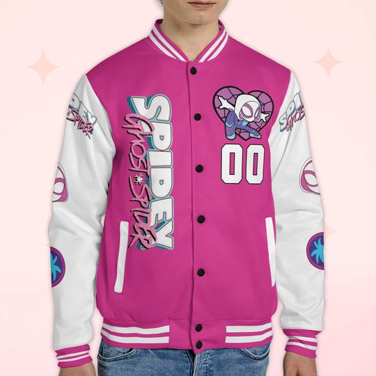 Personalized Ghost-Spider Varsity Jacket