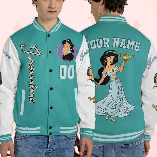 Custom Jasmine Varsity Jacket, Aladdin Inspired