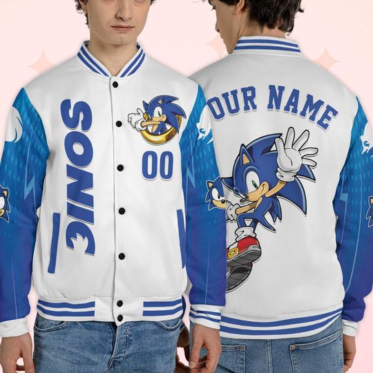 Personalized Sonic the Hedgehog Varsity Jacket